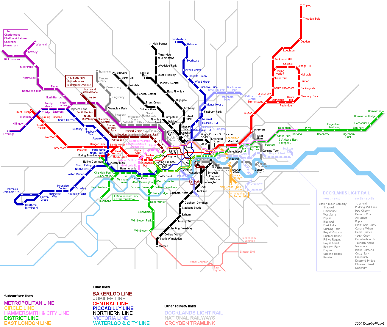 Transport Map of London